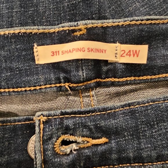 2 311 Shaping Skinny Women's Jeans 1 Black & 1 Blue‎ 24W - Picture 3 of 7